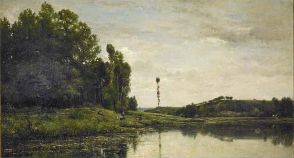 Charles Francois Daubigny Banks of the Oise Germany oil painting art